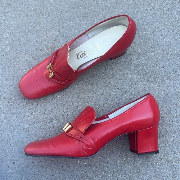 Vintage Red heel loafer - Picture 2 of 8